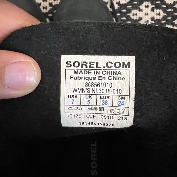 SOREL Women's Black Joan Of Arctic Wedge II Boot Size 7 - Picture 8 of 8